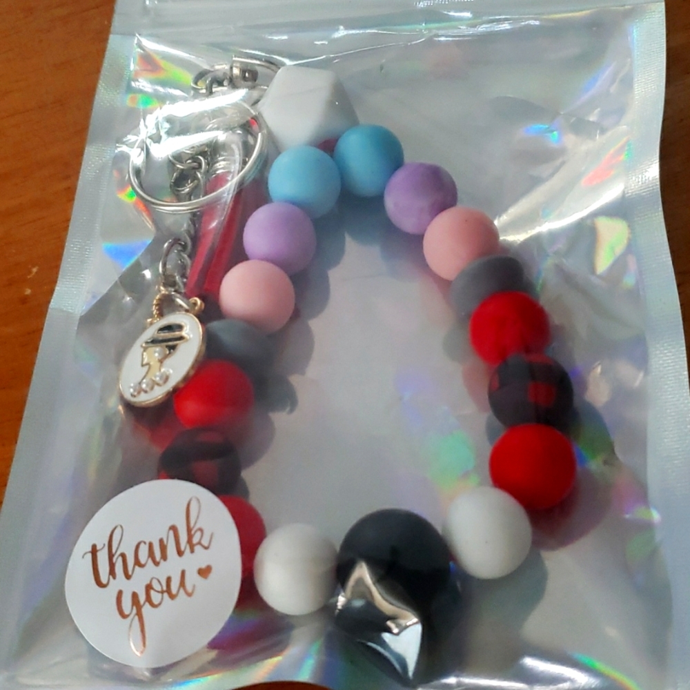 Silicone ball key chain